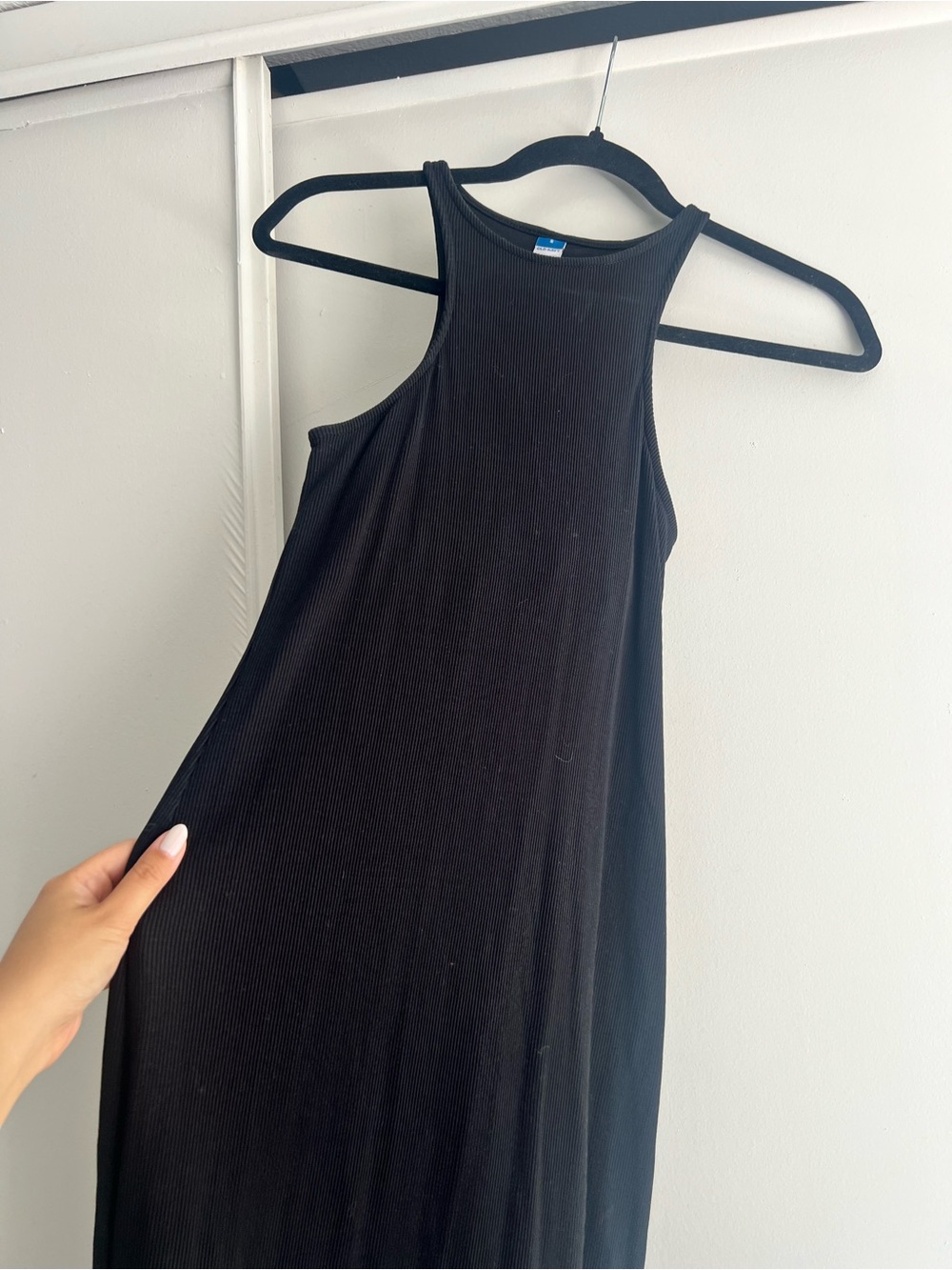 Old Navy Black Ribbed Tank Maxi Dress